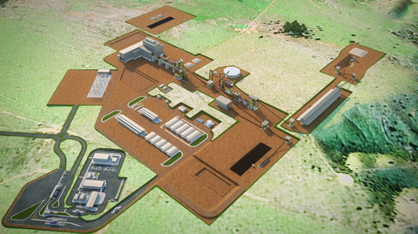 3D image of the proposed RKEF plant at the Araguaia Nickel Project